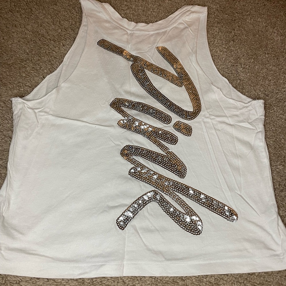 Victoria’s Secret PINK White Tank Top with Lace
